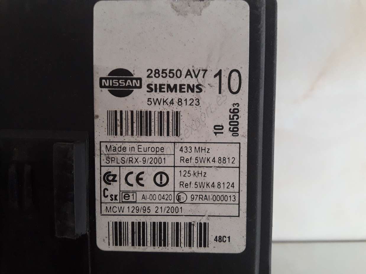 Steuergerät ZV Nissan Primera  28550AV710 28550 AV7 10 SIEMENS 5WK48123 - foto 2