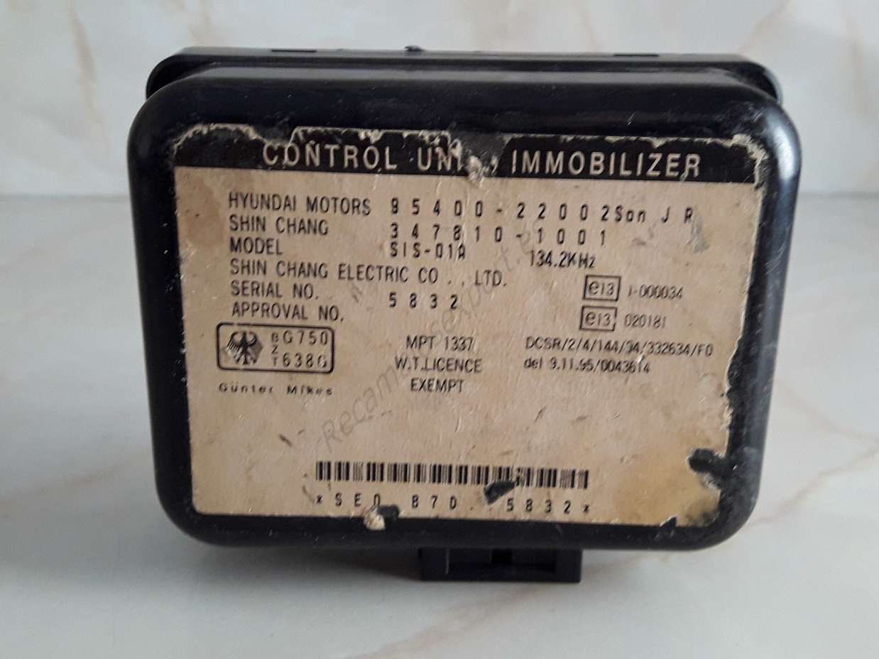 Control de la unidad de alarma inmovilizador módulo Hyundai Accent 9540022002 95400-22002 347810-1001 - foto 1