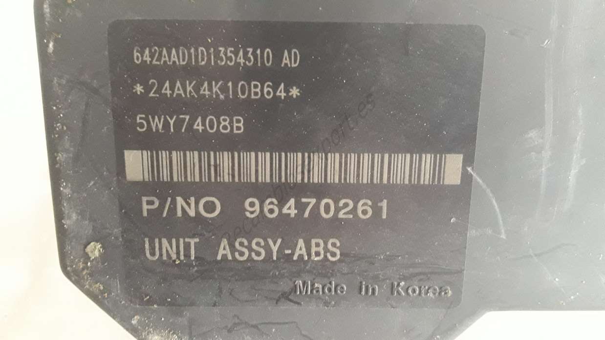 ABS Chevrolet Kalos ASSY-ABS 44 96470261 96470254 5WY7504B 96 470 254 96470254MA - foto 2