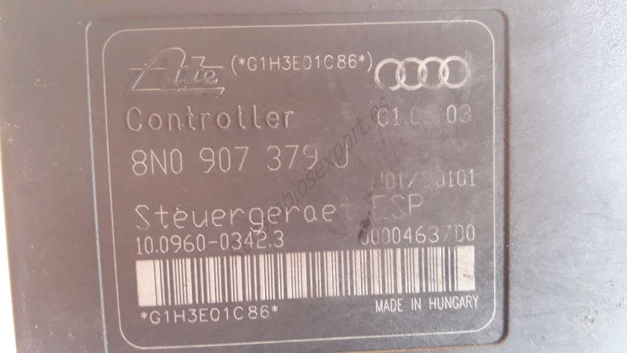 ABS Hydraulikblock Audi TT 8N0614517H 10020600354 8N0907379J 10096003423 - foto 2