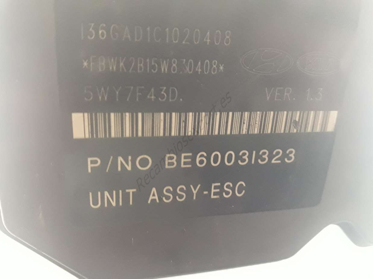 ABS Kia Sportage Hyundai 589203U310 58920-3U310 BH6013I301 5WY7F43D BE6003I323 - foto 3