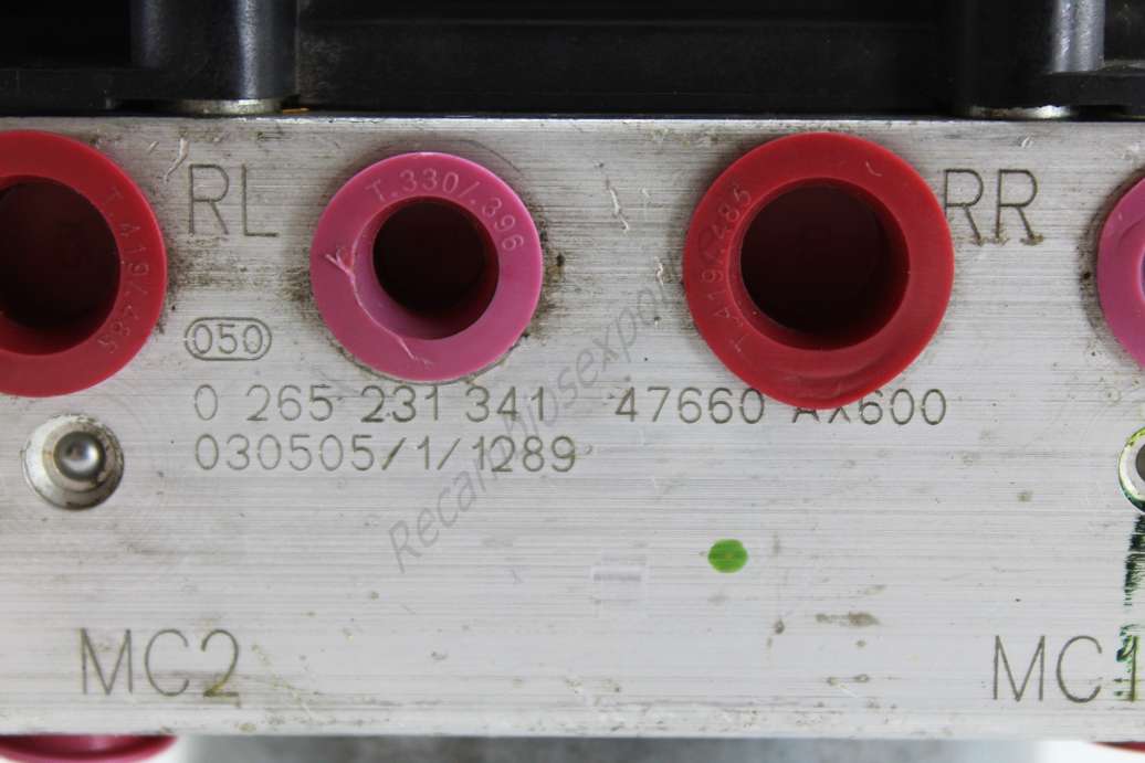 ABS Nissan Micra 47660AX600 47660 AX600 BOSCH 0265231341 0 265 231 341 0265800320 0 265 800 320 - foto 2