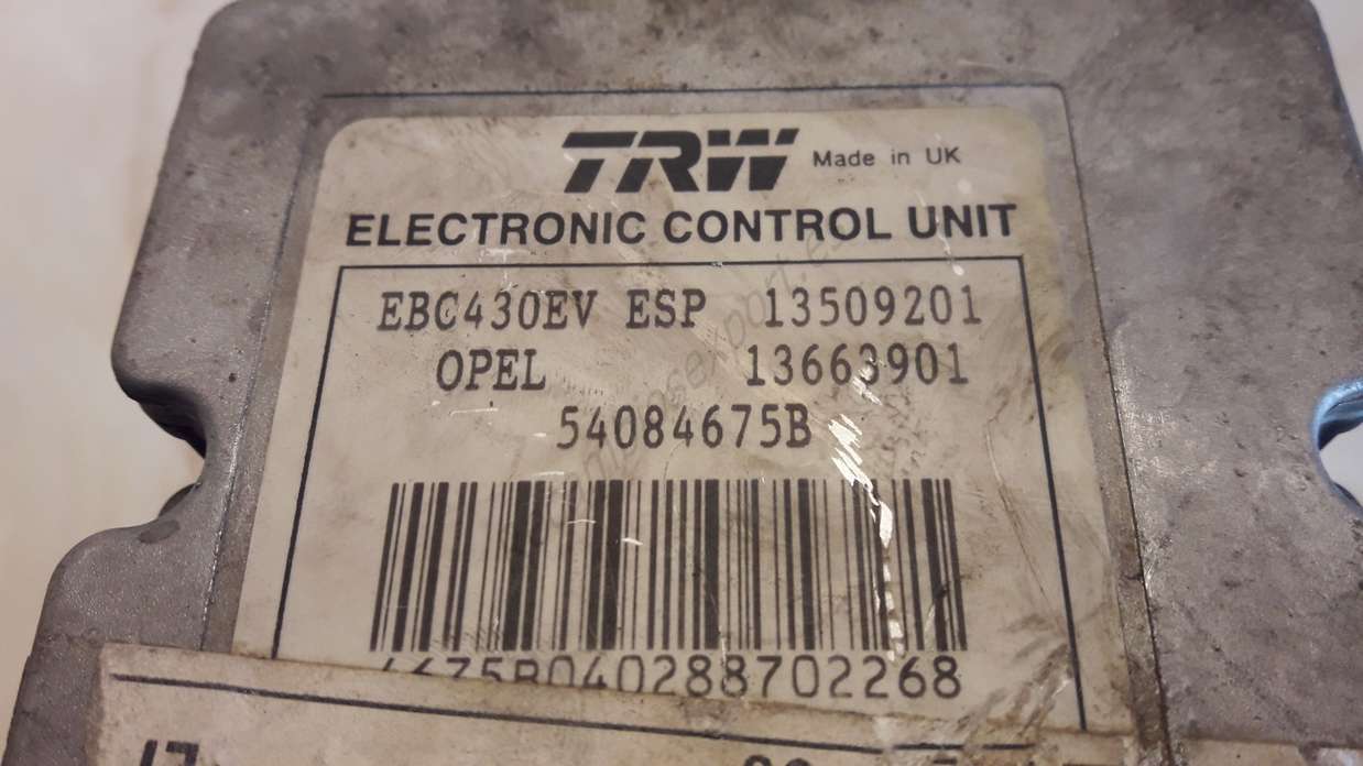 ABS Opel Vectra 09191497 TRW 13663901 13509201 54084675b - foto 3