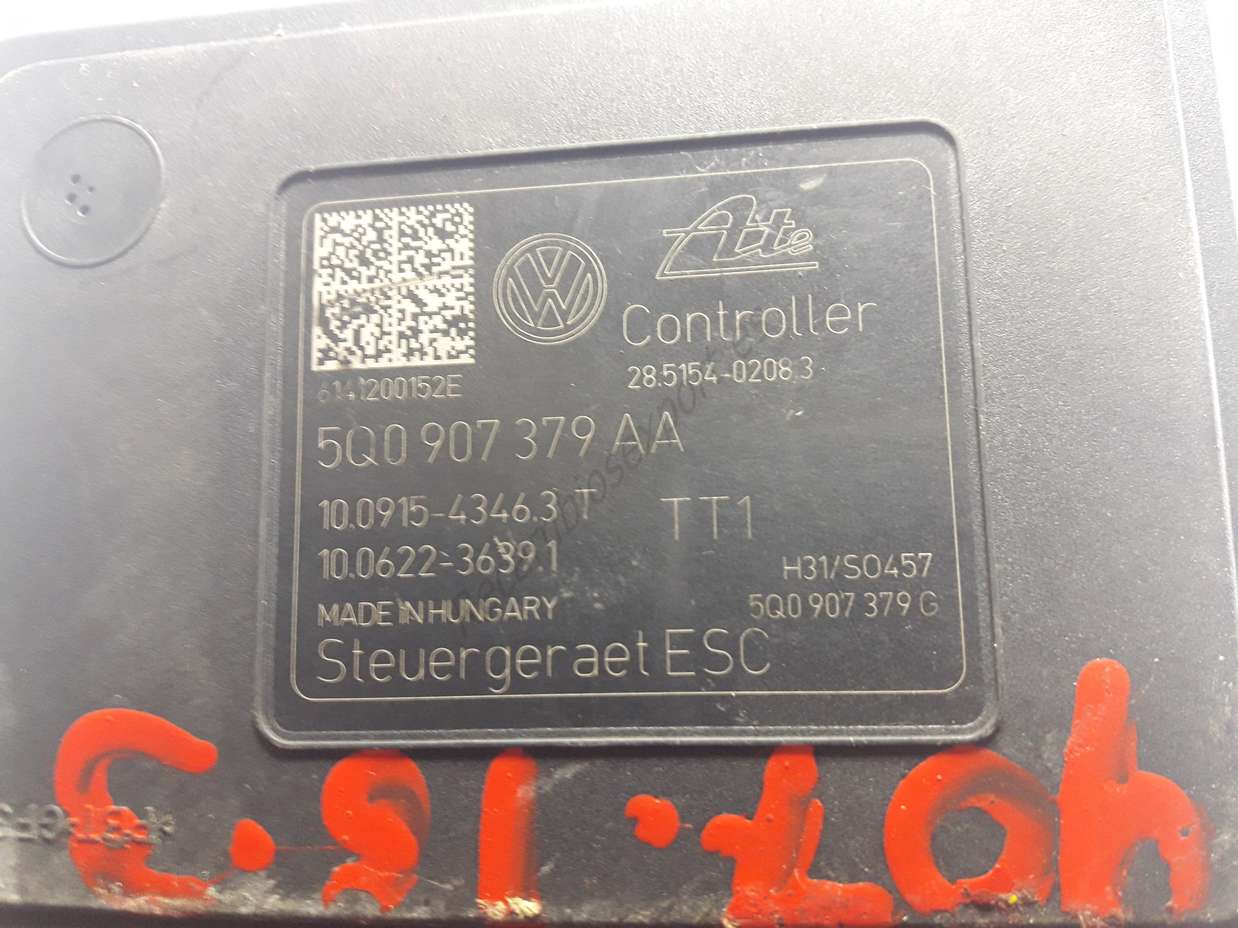 Modulo abs vw audi seat skoda 5q0614517t 5q0 614 517 t 5q0907379aa 5q0 907 379 aa 10022003734 10091543463t 10062236391 - foto 2
