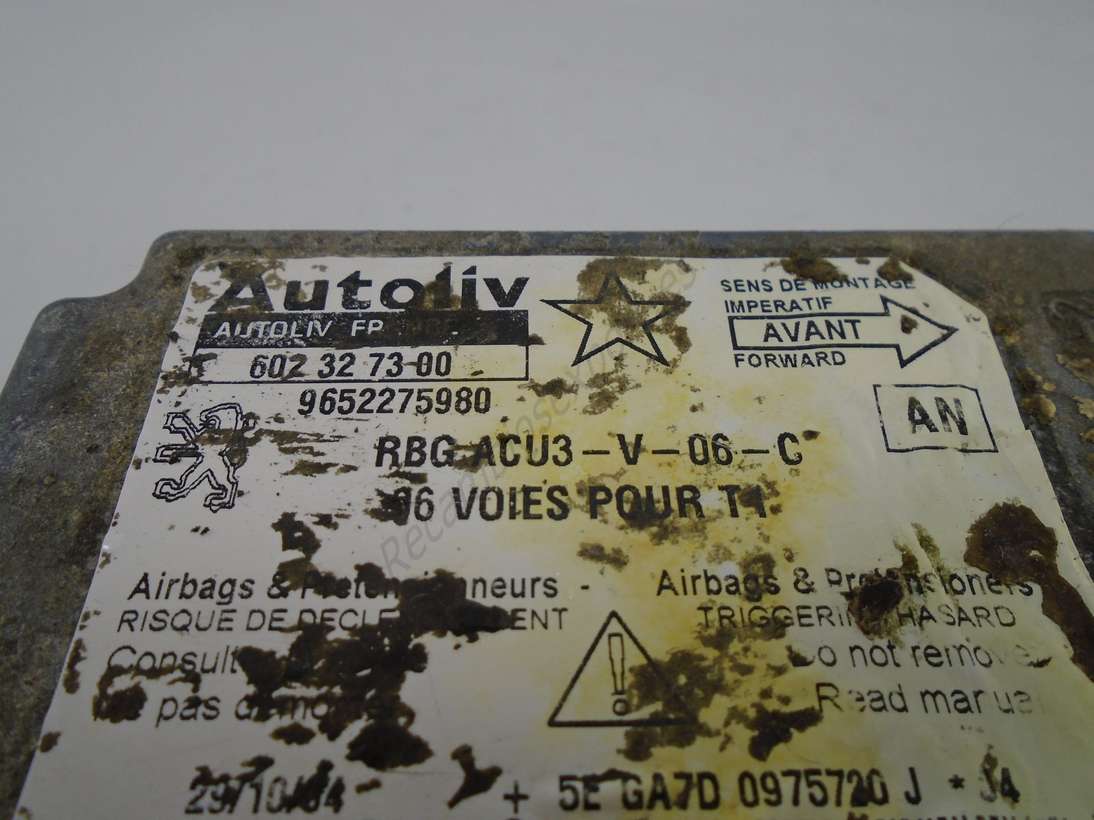 Airbag Centralita Peugeot 206 9652275980 AN AUTOLIV 602327300 602 32 73 00 - foto 2