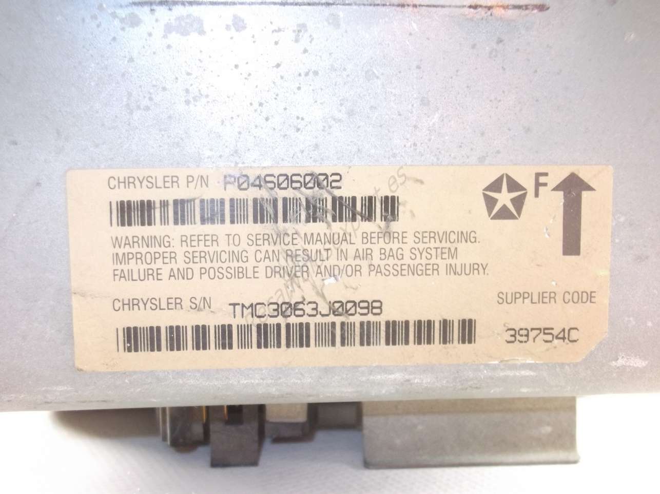 Airbag Sensor Chrysler P04606002 TMC3063J0098 - foto 2