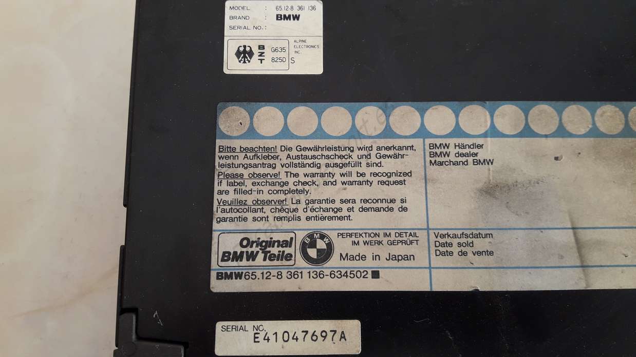 Amplificador BMW E36 65128361 65 12 8 361  136634502 136 634502 - foto 2