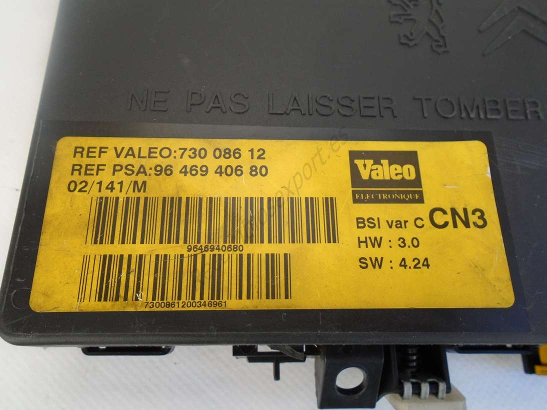 BSI Caja de fusibles Citroen Xsara II 2 VALEO CN3 9646940680 96 469 406 80 73008612 730 086 12 - foto 2