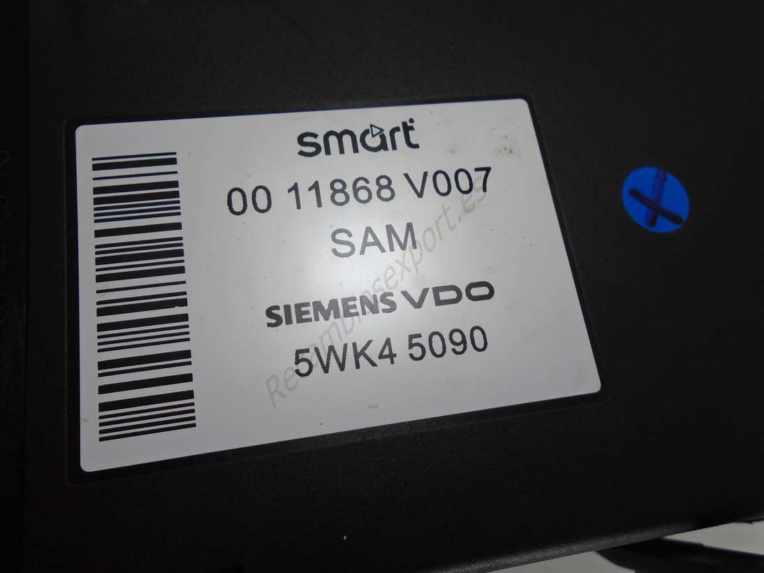 BSI Caja de fusibles Smart 452 Roadster 0011868V007 00 11868 V007 Siemens 5WK45090 5WK4 5090 - foto 2