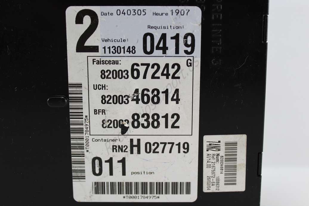 Caja de fusibles UCH BCM Renault 8200367242 8200346814 8200283812 - foto 2