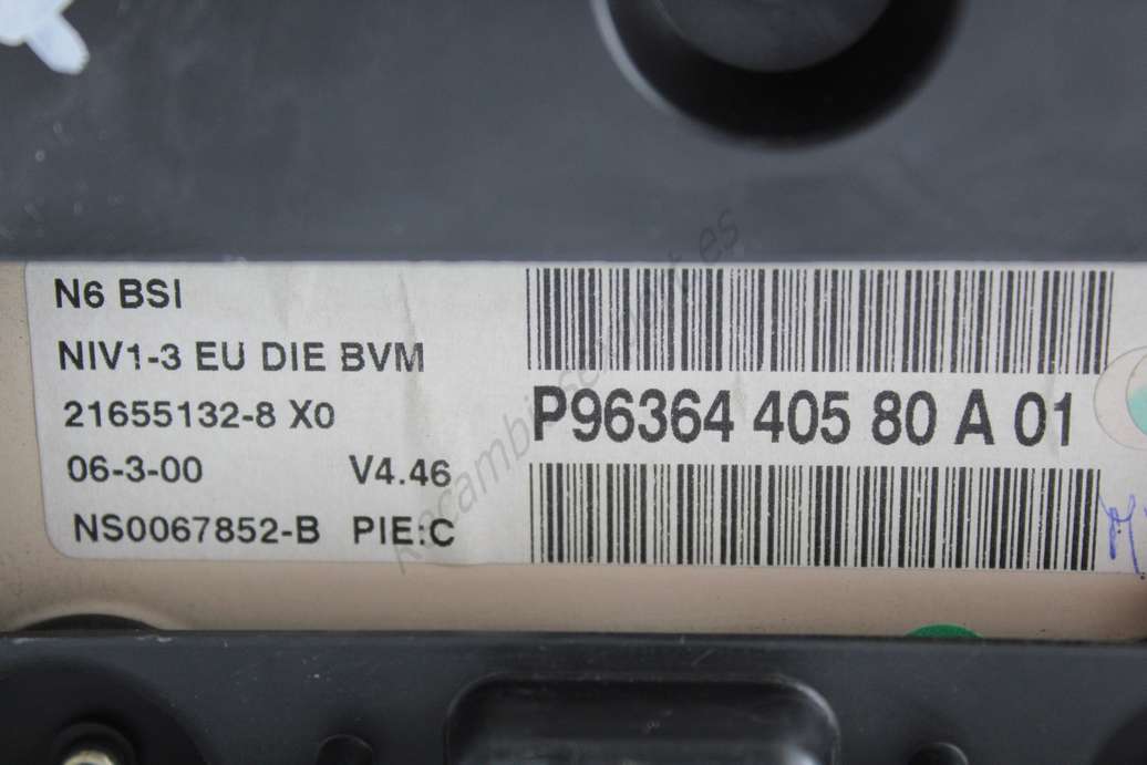 BSI Cuadro de instrumentos Citroen Xsara 9636440580 A 01 P9636440580A01 P9636440580A - foto 2