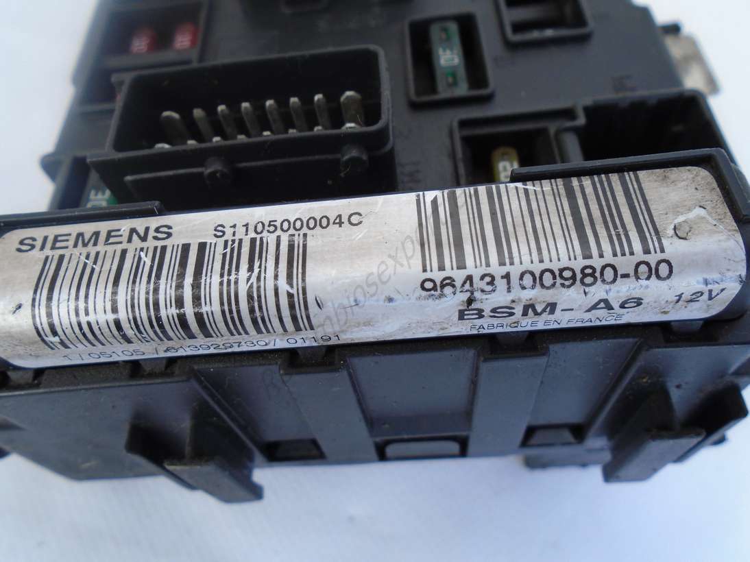 BSM CAJA FUSIBLES CITROEN C5 S110500004 C S110500004C 9643100980-00 9643100980 00 964310098000 - foto 2