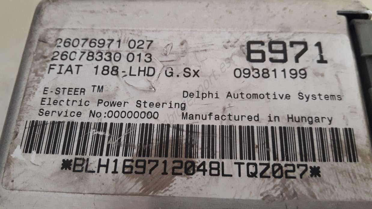 CENTRALITA de Direccion Fiat Punto 26076971027 26076971 027 26078330013 26078330 013 09381199 - foto 2