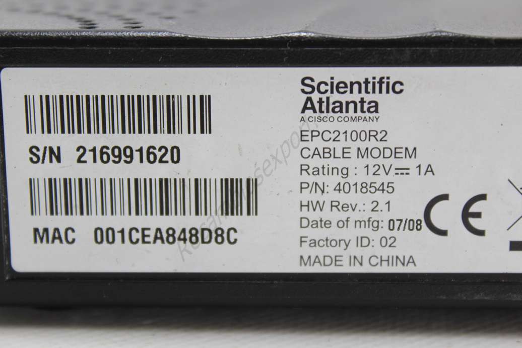Cable modem Scientific Atlanta EPC2100R2 216991620 001CEA848D8C - foto 2