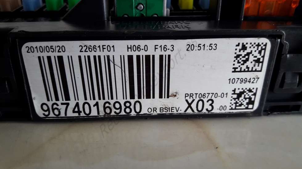 Caja de fusibles Citroën Peugeot 9674016980 BSIEV X03-00 - foto 2