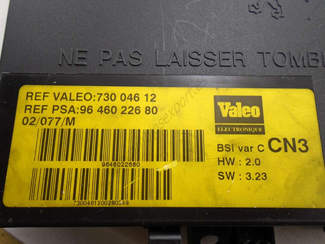 Caja de fusibles Grupo PSA Citroen Berlingo Peugeot Partner  9646022680 96 460 226 80 VALEO CN3 73004612 730 046 12 - foto 2