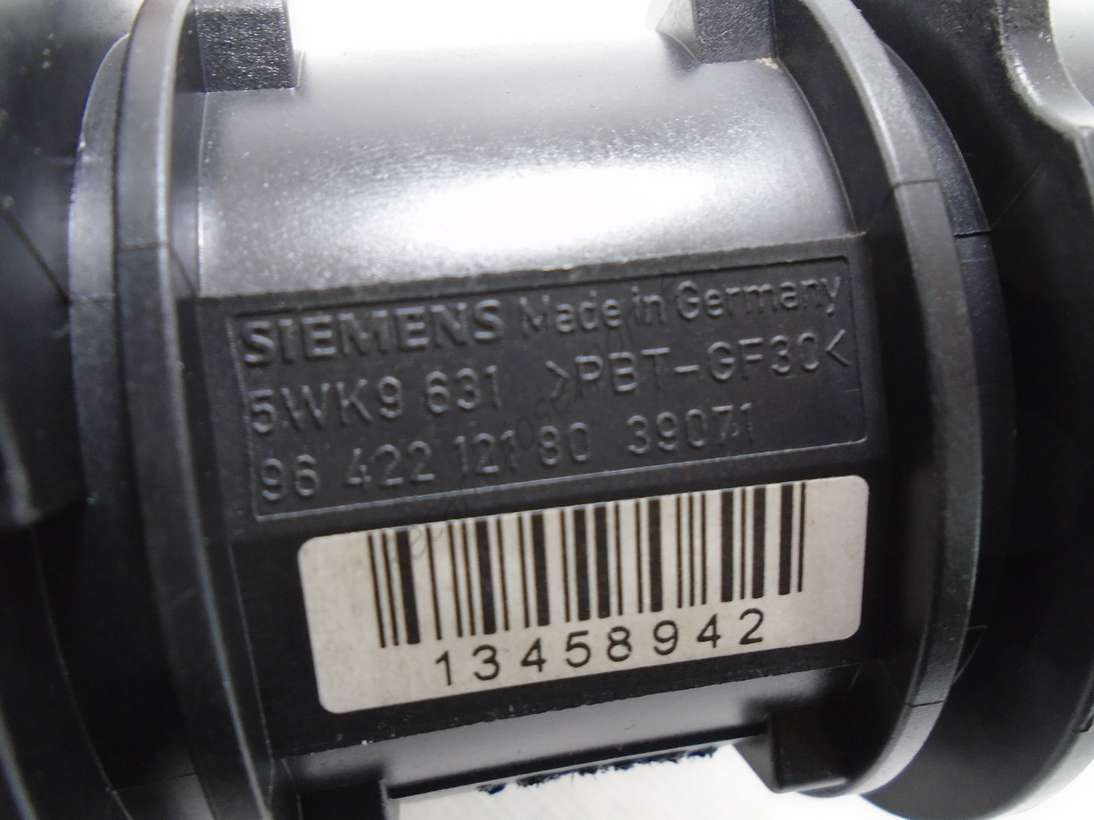 Caudalimetro PEUGEOT 206 9642212180 96 422 121 80 SIEMENS 5WK9631 5WK9 631 - foto 2
