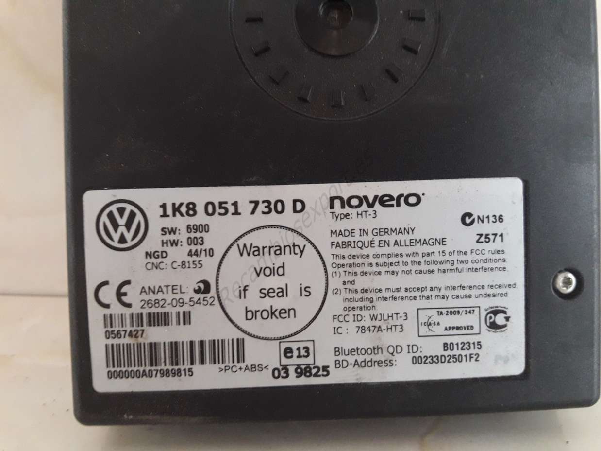 Centralita Bluetooth VW Jetta GTI Golf Passat 1K8051730D 1K8 051 730 D - foto 2