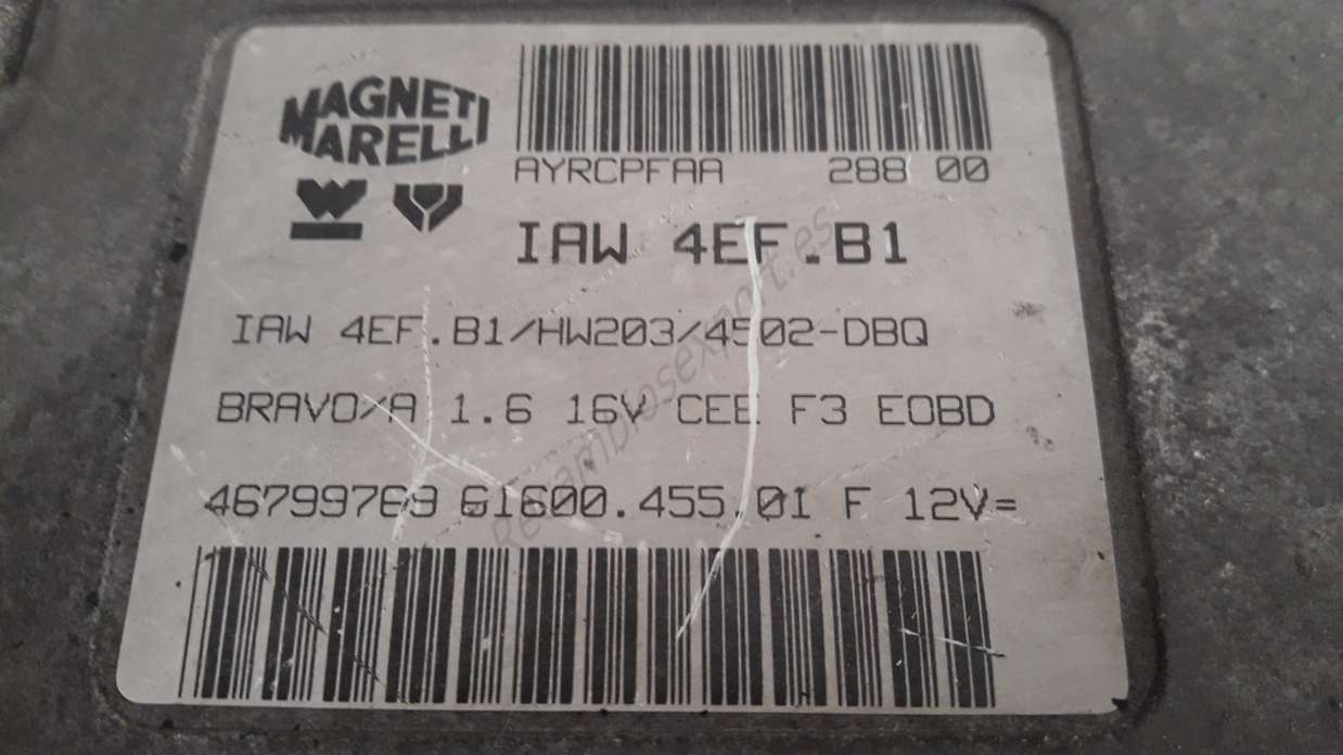 Centralita del motor Fiat Brava IAW4EFB1 IAW 4EF.B1 46799769 - foto 2