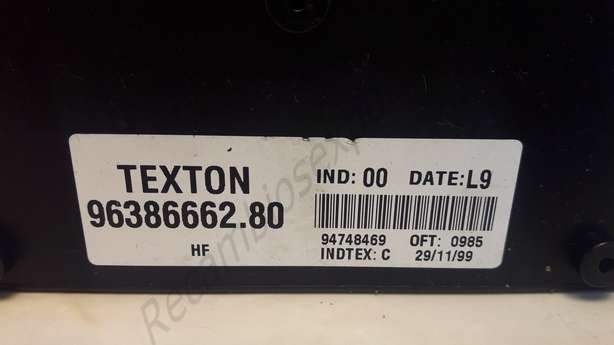Centralita Citroen Xantia TEXTON 9638666280 96386662. 80 IND 00 DATE L9 - foto 2