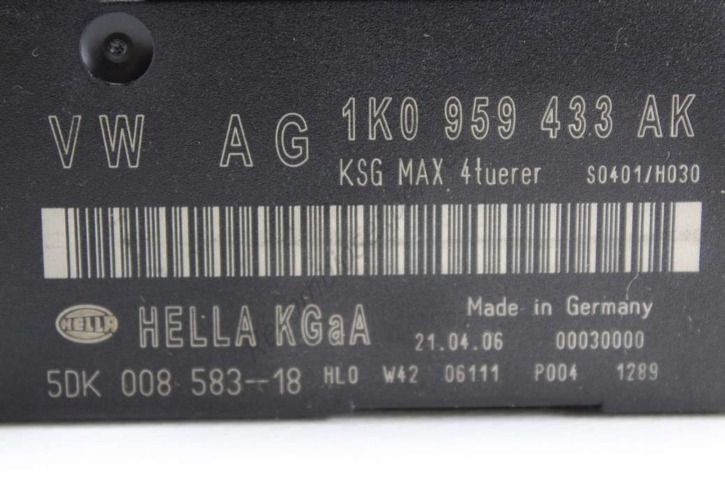 Centralita Confort VW AUDI SEAT SKODA 1K0959433AK 1K0 959 433 AK Hella 5DK00858318 5DK 008 583-18 - foto 2