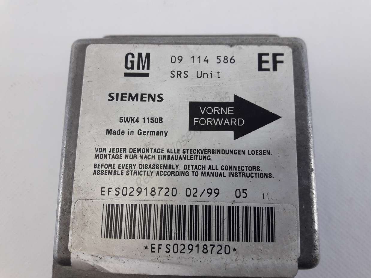 Centralita Opel Tigra GM 09 114 586 EF 09114586EF 09114586 SIEMENS 5WK4 1150B 5WK41150B - foto 2