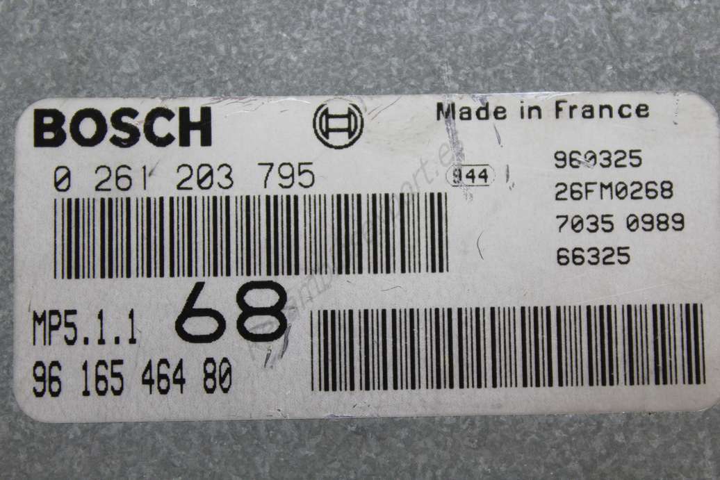 Centralita Grupo PSA Peugeot 9616546480 96 165 464 80 BOSCH 0261203795 0 261 203 795 - foto 2