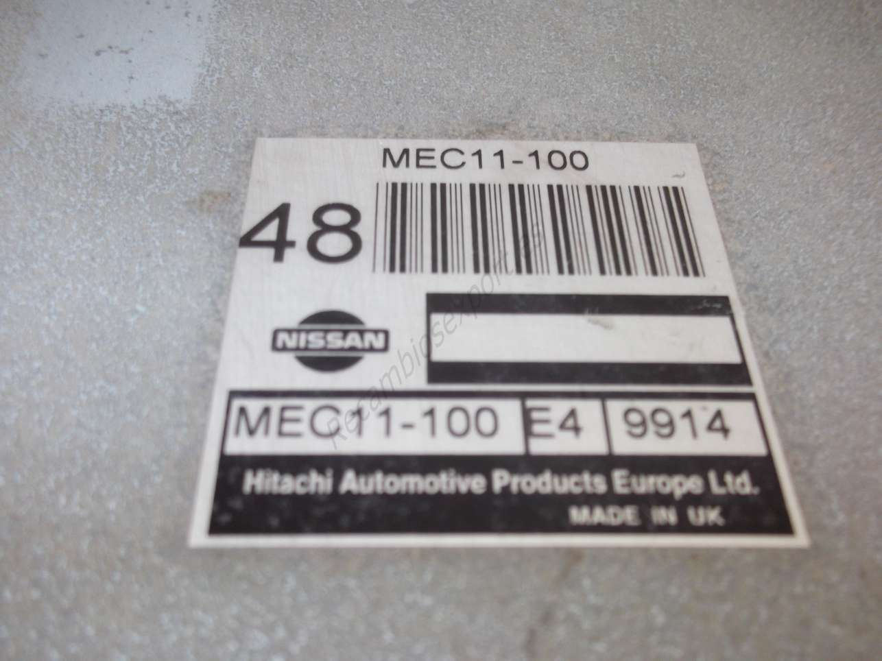 Centralita Nissan MEC11-100 E4 9914 - foto 2
