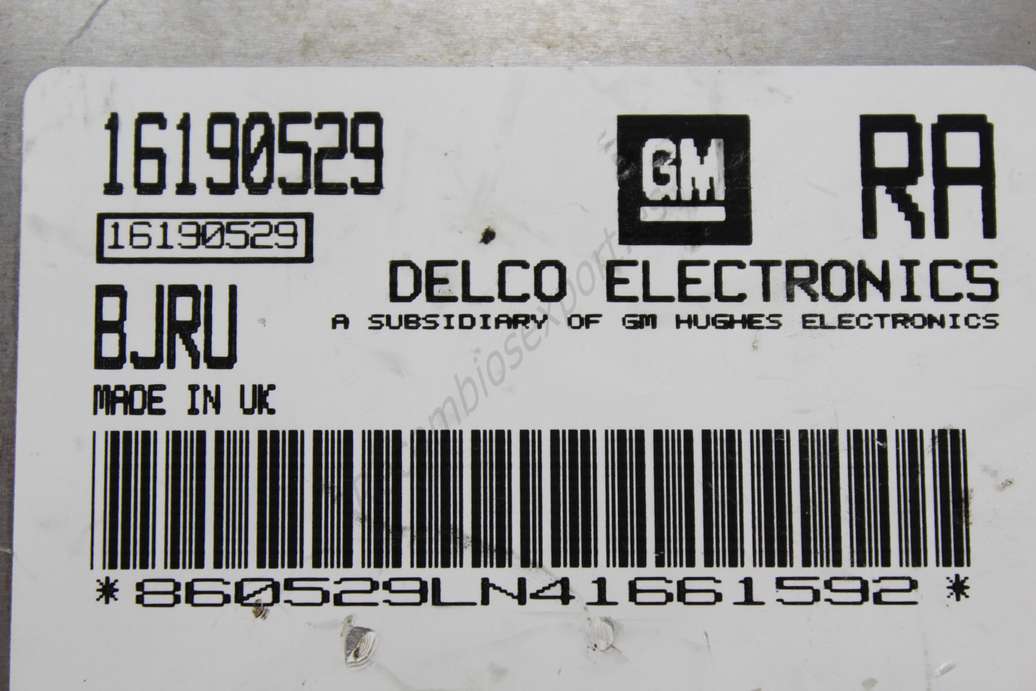 Centralita OPEL CORSA B 16190529 RA 16190529RA GM DELCO ELECTRONICS BJRU - foto 2