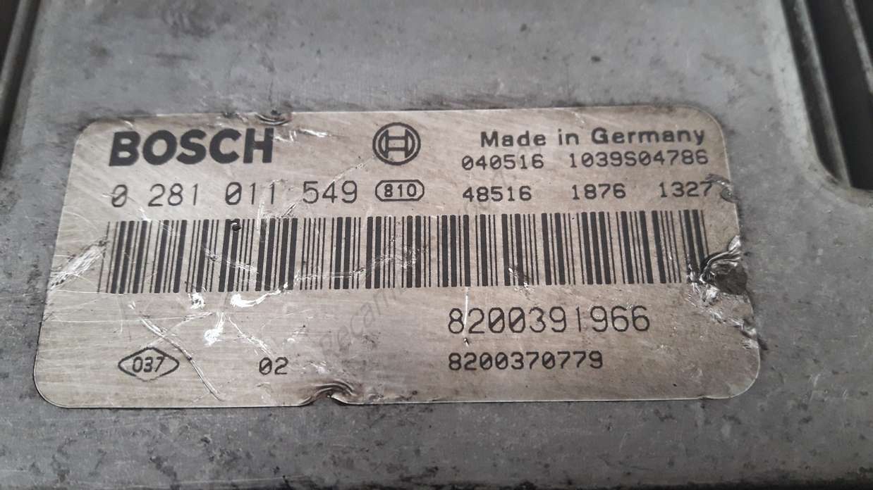 Centralita RENAULT Megane Scenic 0281011549 0 281 011 549 8200391966 8200370779 - foto 2