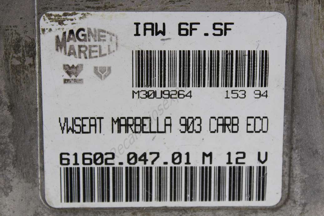 Centralita SEAT Marbella IAW 6F. SF IAW6FSF IAW6F5F Magneti Marelli 6160204701M 61602. 047. 01 M - foto 2
