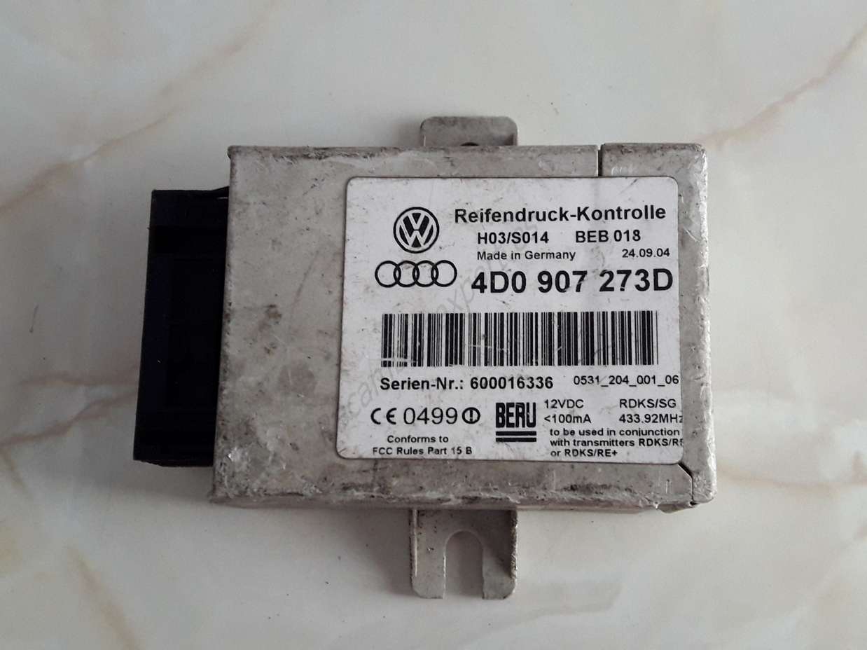 Centralita Sistema de monitoreo de presión de neumáticos Audi A6 A8 4D0907273D 4D0 907 273D - foto 1