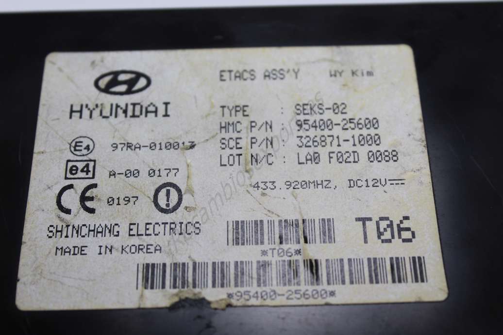 Centralita alarma inmovilizador HYUNDAI ACCENT 97RA-010013 97RA010013 95400-25600 9540025600 326871-1000 3268711000 T06 - foto 2