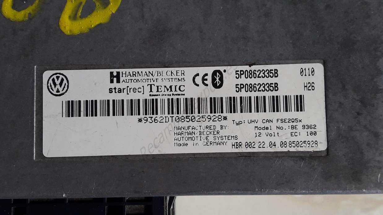 Centralita bluetooth teléfono seat altea skoda audi vw 5p0862335b 5po862335b - foto 2