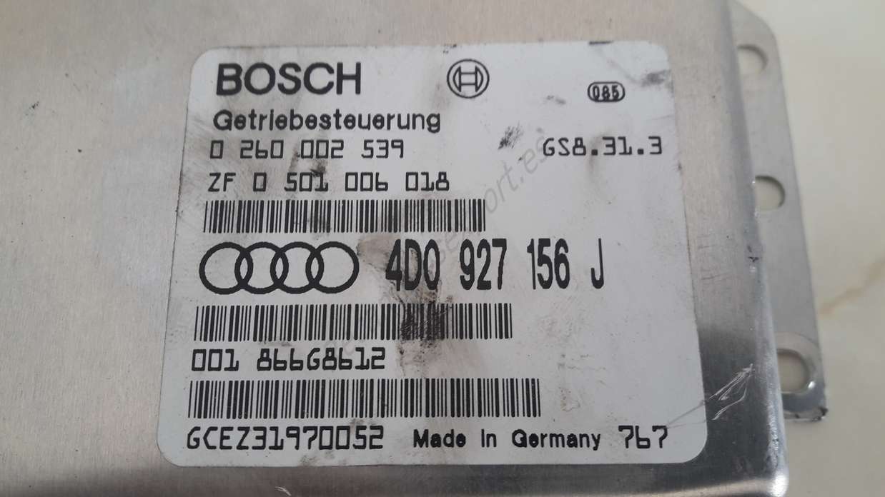 Centralita caja de cambio Transmisión Audi A8 S8 GS8313 GS8.31.3 4D0927156J 4D0 927156 J 4DO927156J BOSCH 0260002539 0 260 002 539 - foto 2