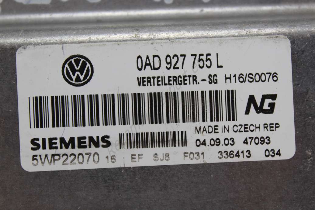 Centralita caja de cambio Volkswagen Touareg 0AD927755L 0AD 927 755 L 5WP22070 - foto 2