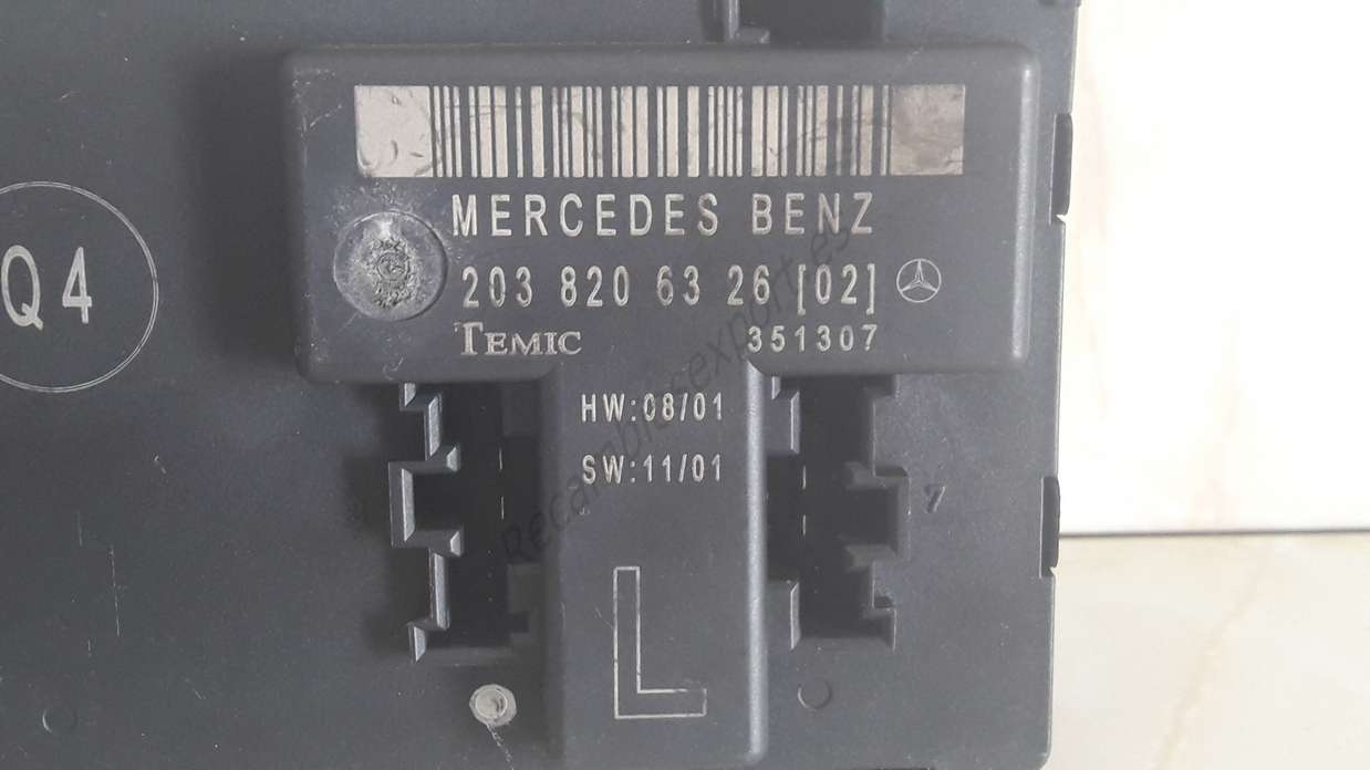 Centralita cierre Mercedes Benz C Klasse W203 A 2038206326 203 820 63 26 TEMIC 351307 Q4 - foto 2