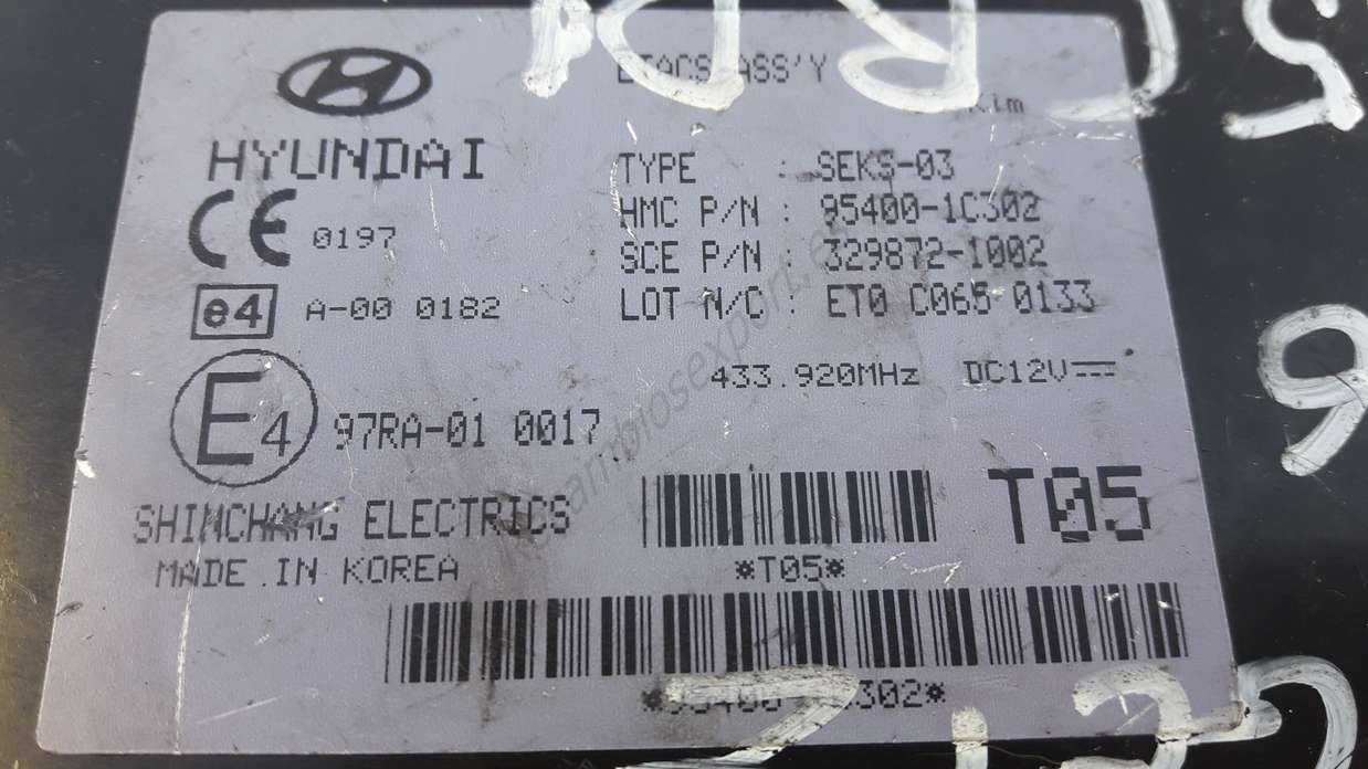 Centralita control Hyundai Getz 97RA010017 97RA-01 0017 954001c302 329872-1002 - foto 2