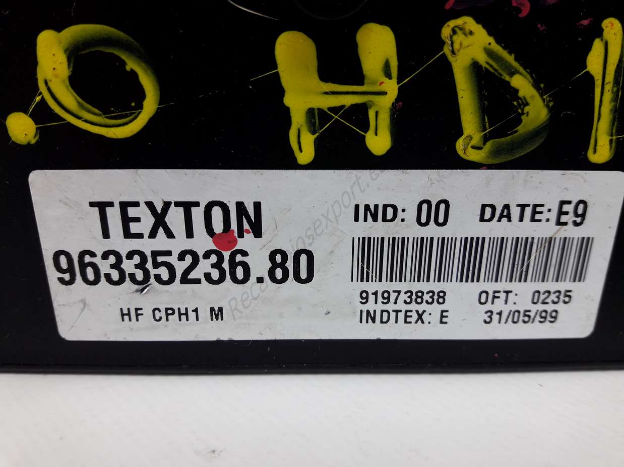 Centralita de cierre Citroen Xsara TEXTON 9633523680 96335236. 80 date E9 INDTEX 00 - foto 2