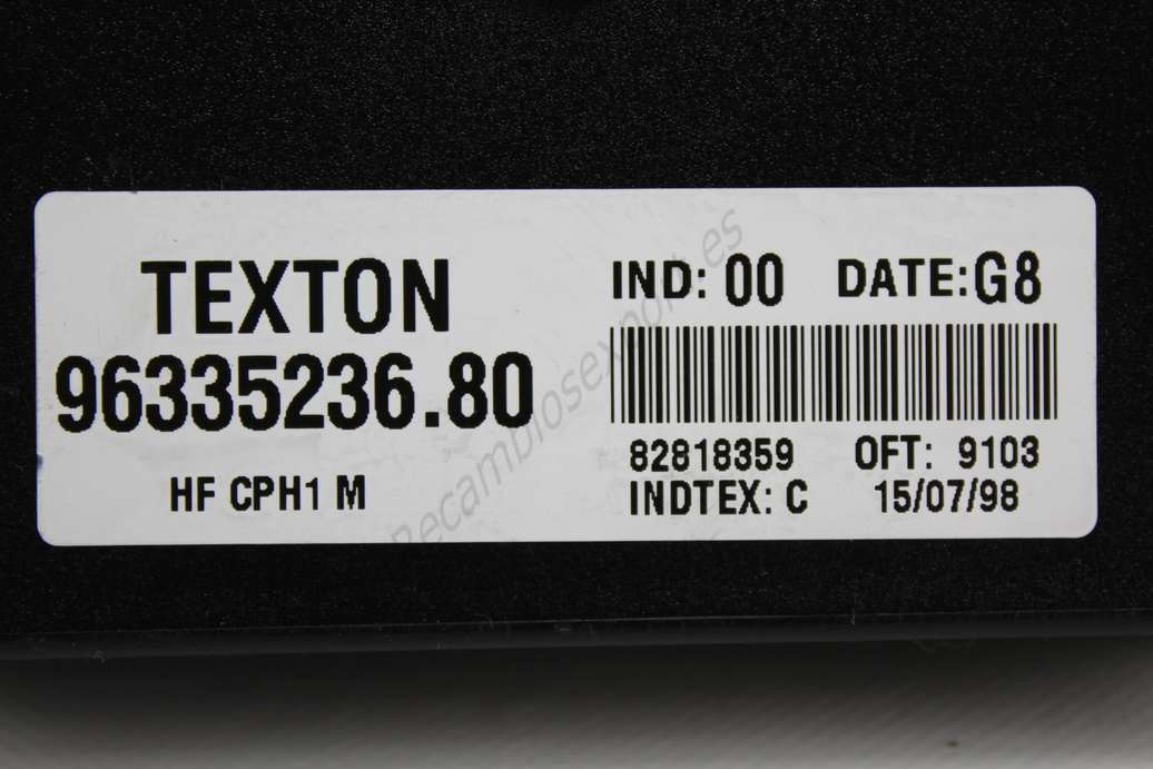 Centralita de cierre Citroen Xsara TEXTON 9633523680 96335236. 80 date G8 INDTEX 00 - foto 2