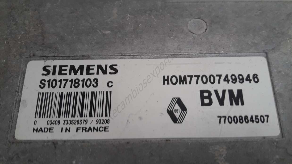 Centralita del motor Renault Clio HOM7700749946 7700864507 S101718103C S101718103 - foto 2