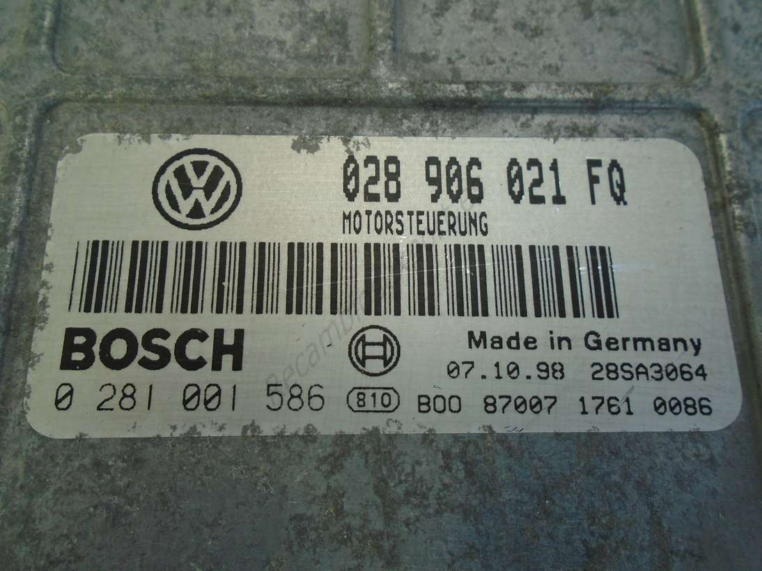 Centralita del motor VW Volkswagen 028906021FQ 028 906 021 FQ BOSCH 0281001586 0 281 001 586 - foto 2