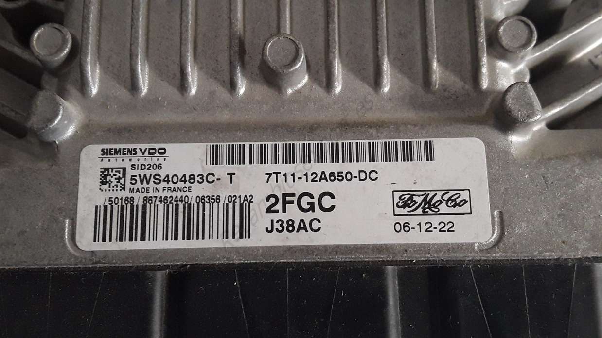 Centralita motor Ford Connect 7T11-12A650-DC 7T1112A650DC Siemens VDO 5WS40483C-T 5WS40483CT - foto 2