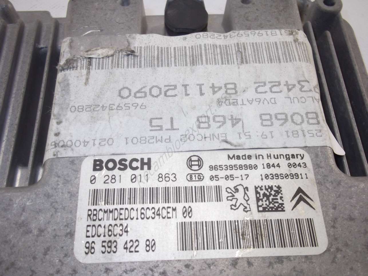 Centralita peugeot citroen 9659342280 96 593 422 80 bosch 0281011863 0 281 011 863 - foto 2