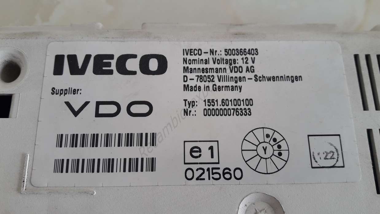Cuadro para Iveco Daily 500366403 1551 60100100 155160100100 D78052 - foto 2