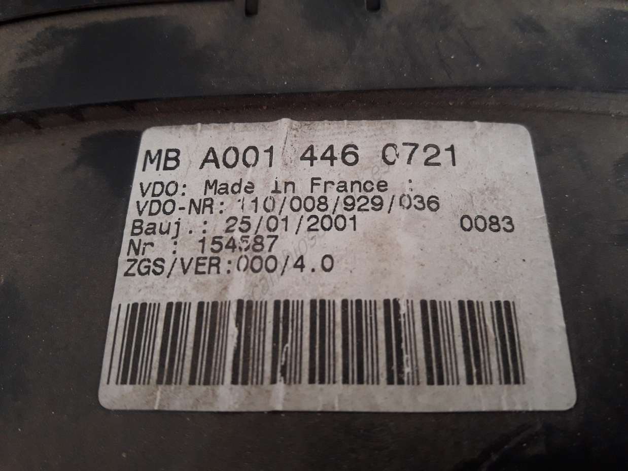 Cuadro Mercedes Sprinter A0014460721 MB A001 446 0721 VDO 110.008.929036 - foto 2