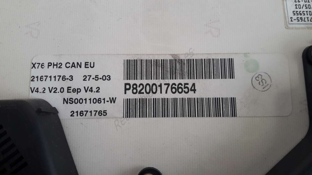 Cuadro Renault Kangoo Nissan Kubistar P8200176654 21671176-3 - foto 2