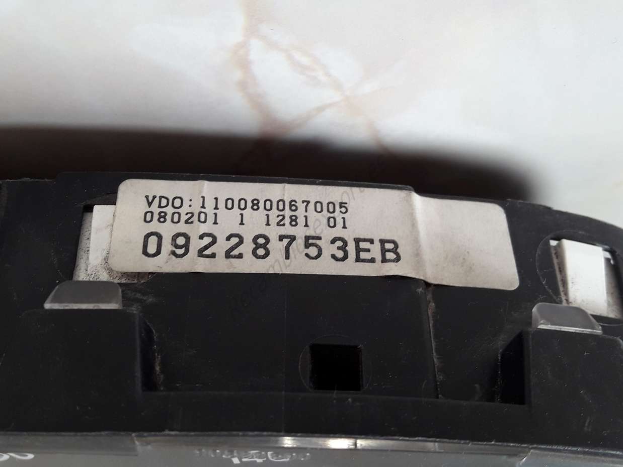 Cuadro de Instrumentos Opel Astra G 09228753EB VDO 110080067005 - foto 2