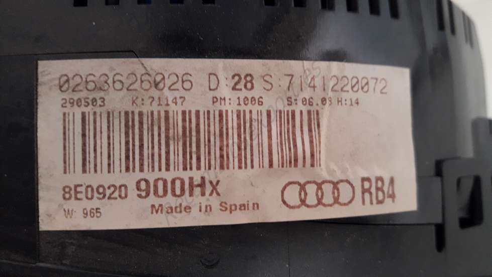 Cuadro de instrumentos Audi A4 8E0920900HX BOSCH 0263626026 - foto 2