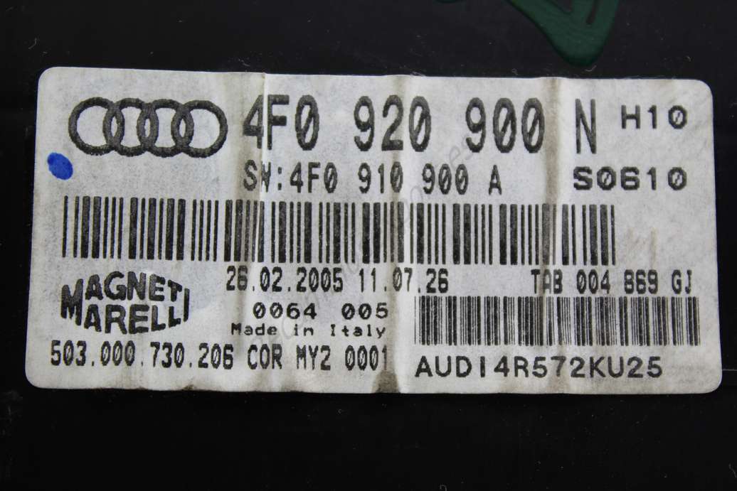 Cuadro de instrumentos Audi A6 4F0920900N 4F0 920 900 N 4F0910900A 4 F0 910 900 A Magneti Marelli 503000730206 503.000.730.206 - foto 2